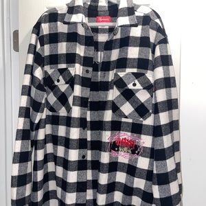 Supreme 1-800 supreme Buffalo plaid shacket